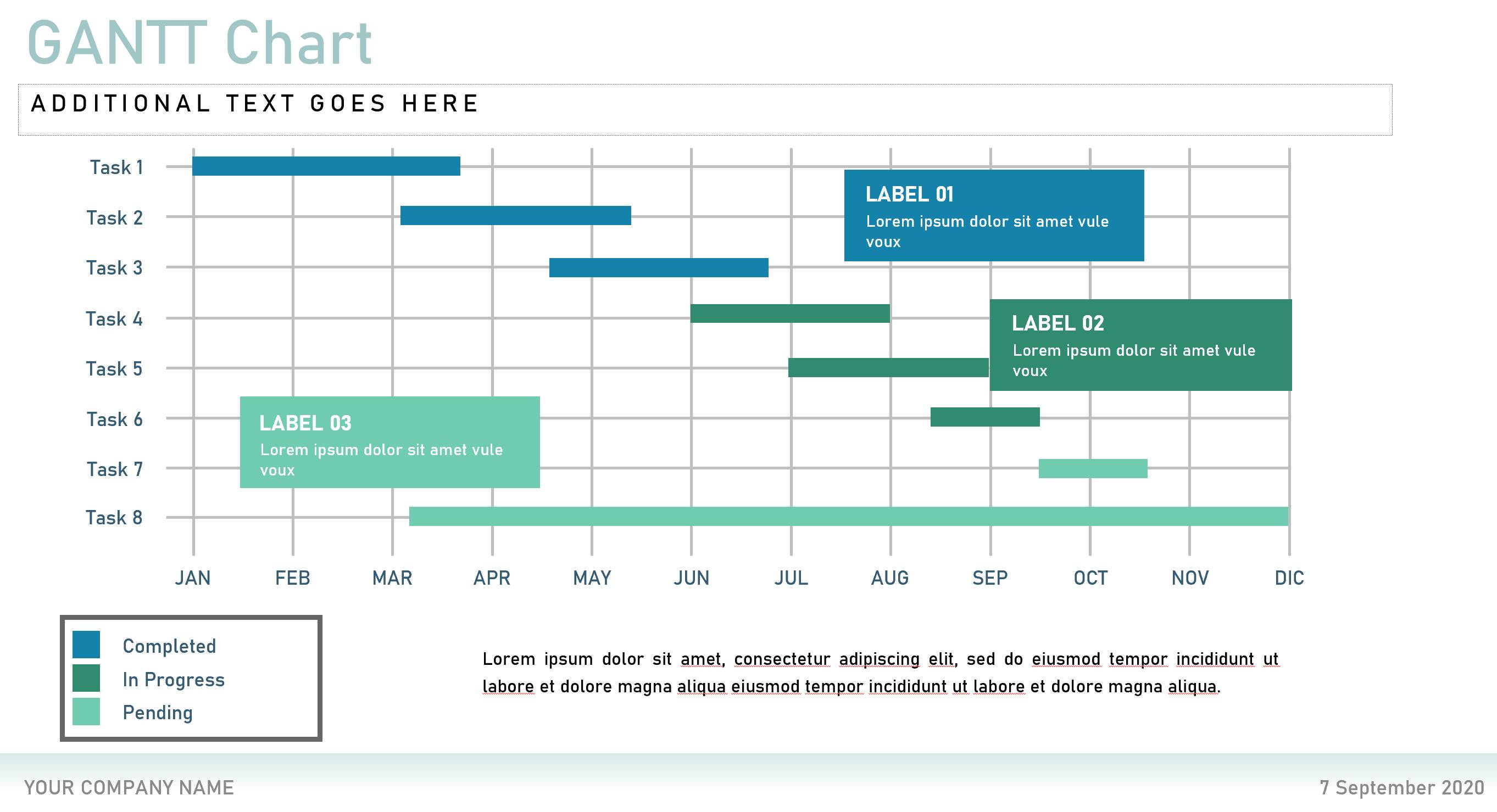 Project Management Gantt Chart Template - TemplateGuru